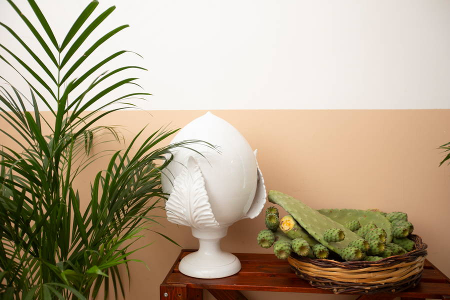 Pumo pugliese e fichi d'india in ceramica